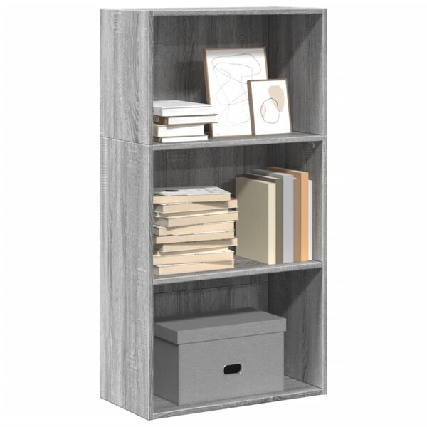 Boekenkast 60X30X Bewerkt Hout Eikenkleurig Grijs Sonoma 60 cm 114 cm