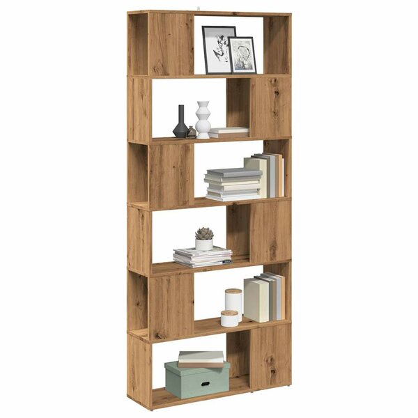 Boekenkast/Kamerscherm 80X24X186 Cm Artisanaal Eikenkleur artisanaal eikenkleurig