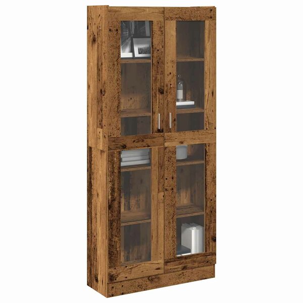 Hoge Kast 82,5X30,5X Bewerkt Hout Kleurig 185 cm Oud hout