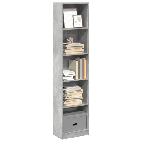 Boekenkast 40X24X Bewerkt Hout Betongrijs 40 cm 176 cm