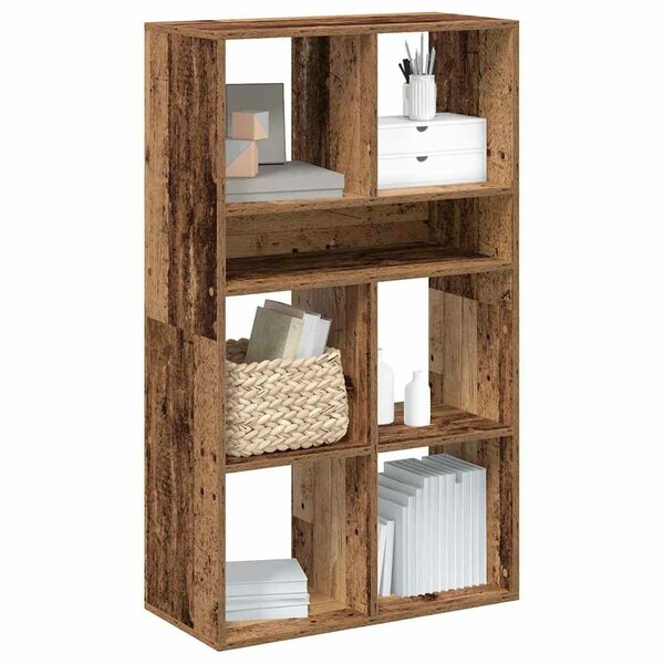 Boekenkast Bewerkt Hout Kleurig 66 x 31 x 112 cm Oud hout