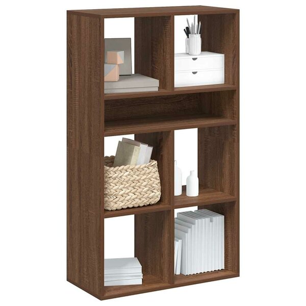 Boekenkast Bewerkt Hout 66 x 31 x 112 cm bruin eikenkleur