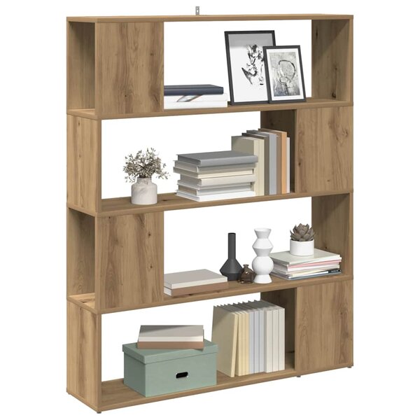 Boekenkast/Kamerscherm 100X24X124,5 Cm Artisanaal Eikenkleur artisanaal eikenkleurig