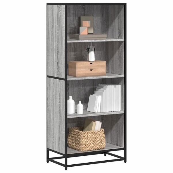 Boekenkast 60X35X Bewerkt Hout Eikenkleurig Grijs Sonoma 60 cm 139 cm