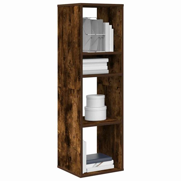 Boekenkast Bewerkt Hout Kleurig 34 x 31 x 112 cm Gerookt eiken
