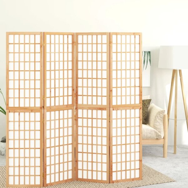 Kamerscherm Inklapbaar 4 Panelen Japanse Stijl 160 x 170 cm