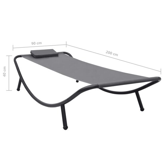 Tuinbed Staal Grijs