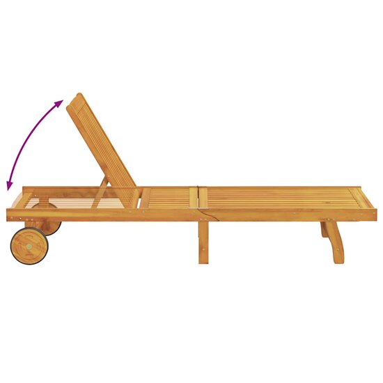 Ligstoelen Massief Acaciahout 2 Bruin