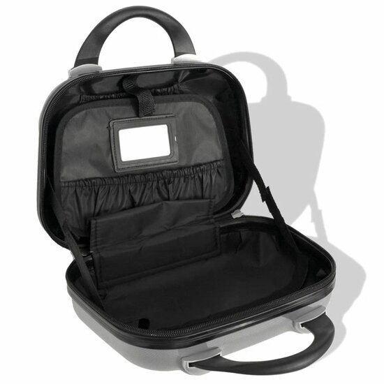 Harde Rolkoffer Set 4-Dlg Zilver