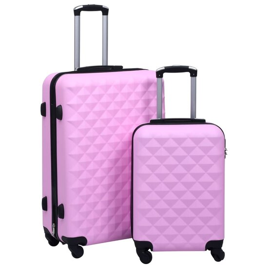 2-Delige Harde Kofferset Abs Roze