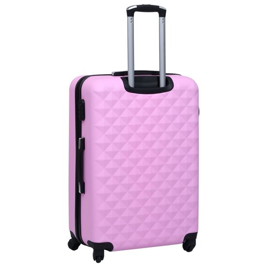 2-Delige Harde Kofferset Abs Roze