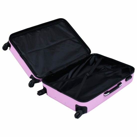 2-Delige Harde Kofferset Abs Roze