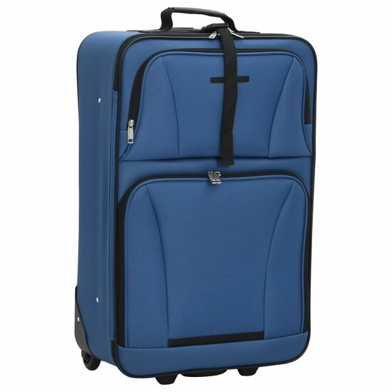 5-Delige Kofferset Stof Blauw