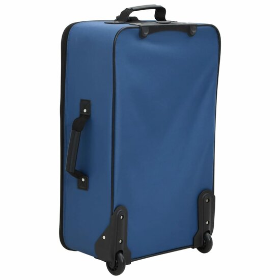 5-Delige Kofferset Stof Blauw