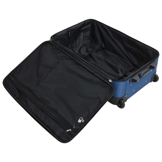 5-Delige Kofferset Stof Blauw