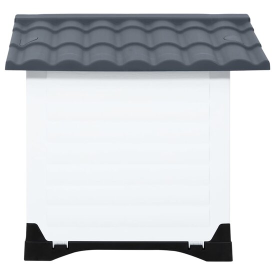 Hondenhok 90,5X68X66 Cm Polypropeen Grijs