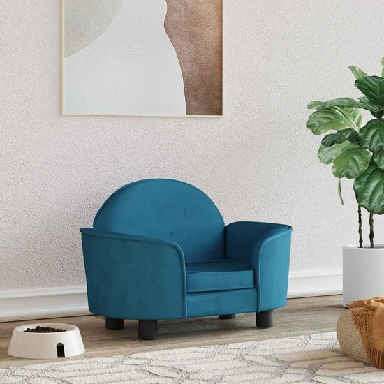 Hondenmand 66X40X45 Cm Fluweel Blauw