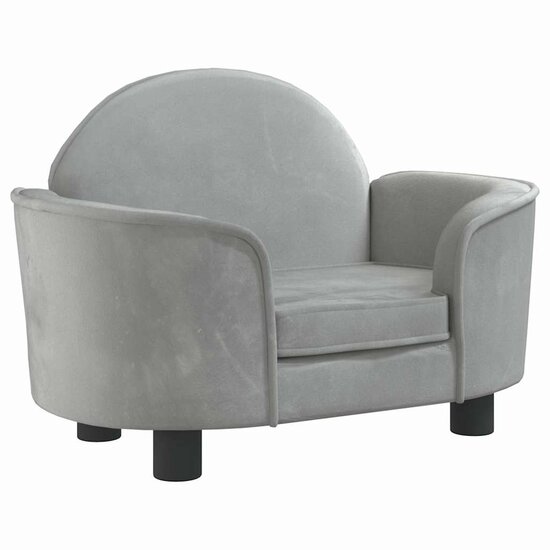 Hondenmand 66X40X45 Cm Fluweel Lichtgrijs