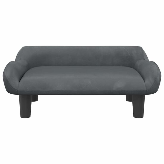 Hondenmand 70X40X24 Cm Donkergrijs Fluweel