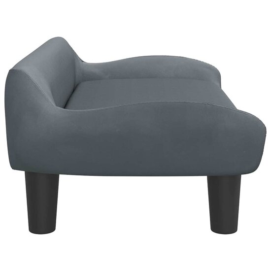 Hondenmand 70X40X24 Cm Donkergrijs Fluweel