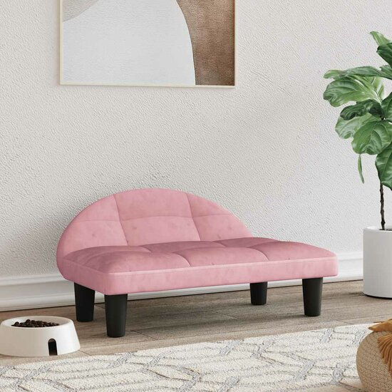 Hondenmand 70X52X30 Cm Roze Fluweel