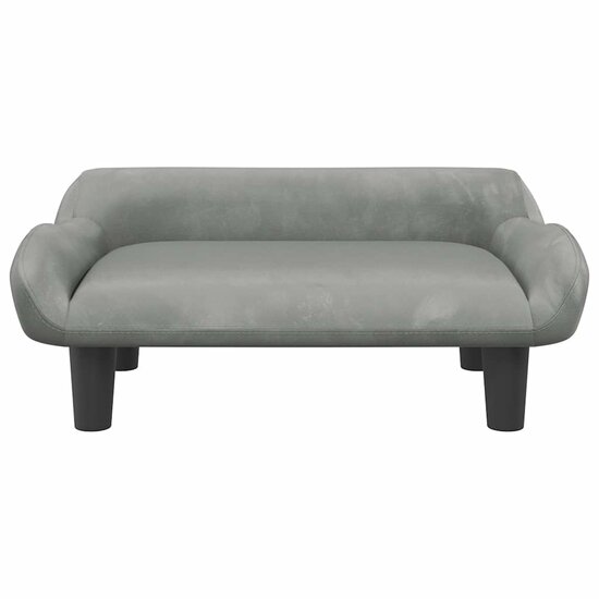 Hondenmand 70X40X24 Cm Lichtgrijs Fluweel