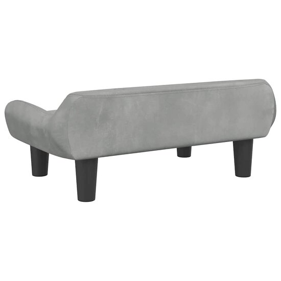 Hondenmand 70X40X24 Cm Lichtgrijs Fluweel