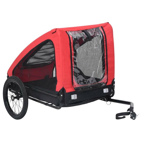Hondenfietstrailer Rood en zwart