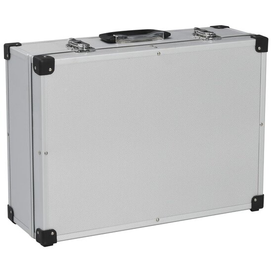 Gereedschapskoffer 46X33X16 Cm Aluminium Zilverkleurig