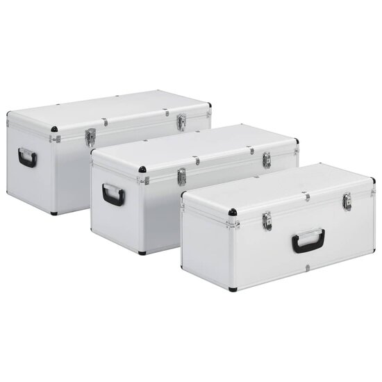 Opbergkoffers Aluminium Kleurig Zilver