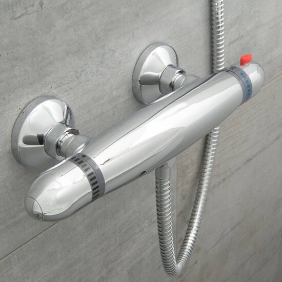 Sch&uuml;tte Douchemengkraan Thermostatisch Supra Chroomkleurig