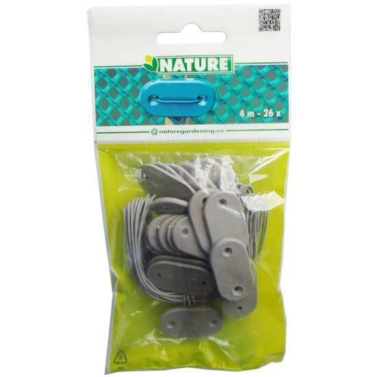 Nature 27-Delige Tuinschermbevestigingsset Grijs