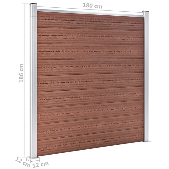 Schutting 180X186 Cm Hkc Bruin