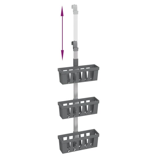 Doucherek 30X15X(67-105) Cm Aluminium