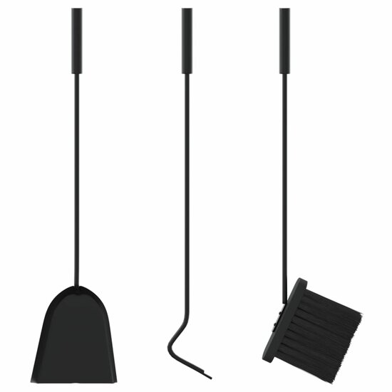 4-Delige Haardset 22X59 Cm Staal