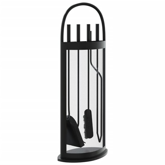 5-Delige Haardset 23X15X66 Cm Staal