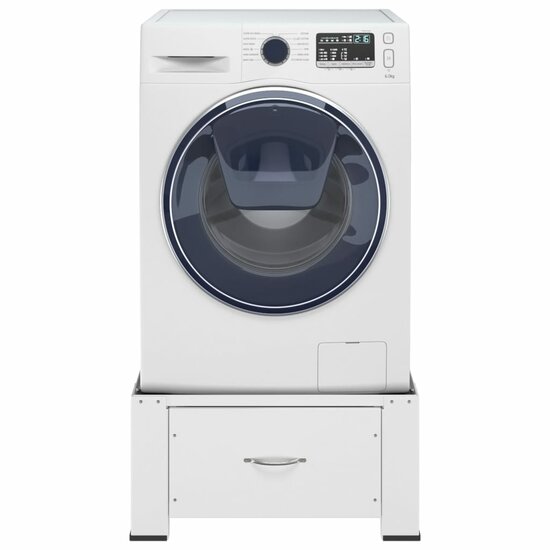 Wasmachineverhoger Met Lade Wit 1