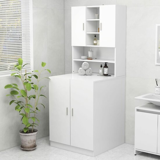 Wasmachinekast 70,5X25,5X90 Cm Wit
