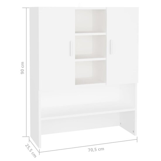 Wasmachinekast 70,5X25,5X90 Cm Wit