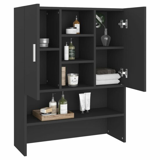 Wasmachinekast 70,5X25,5X90 Cm Zwart