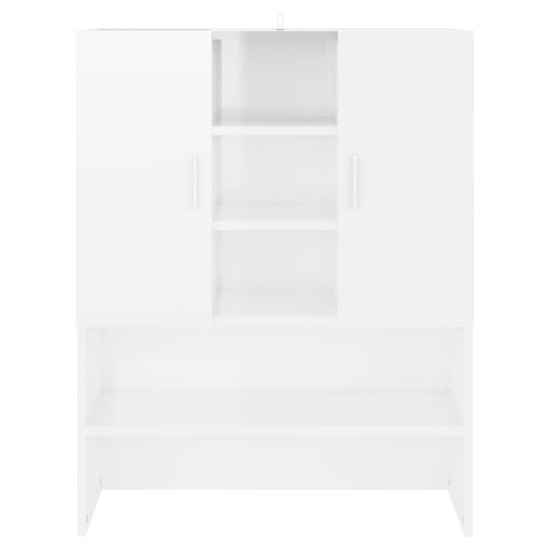 Wasmachinekast 70,5X25,5X90 Cm Hoogglans wit