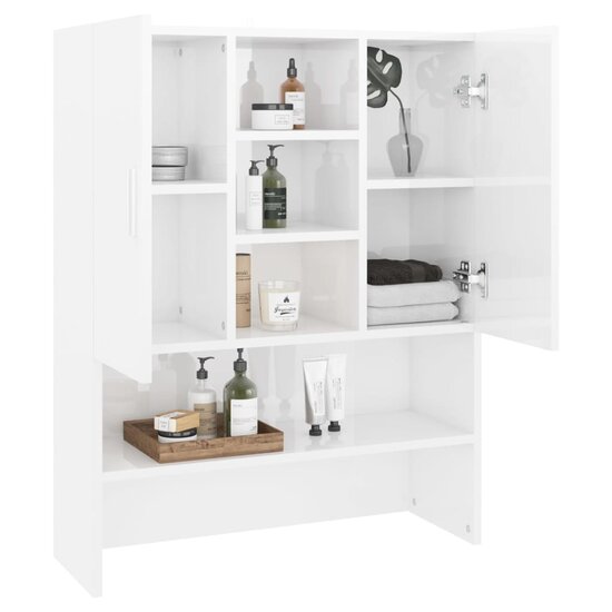 Wasmachinekast 70,5X25,5X90 Cm Hoogglans wit
