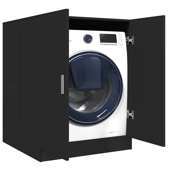 Wasmachinekast 71x71,5x91,5 cm zwart