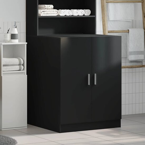 Wasmachinekast 71x71,5x91,5 cm zwart