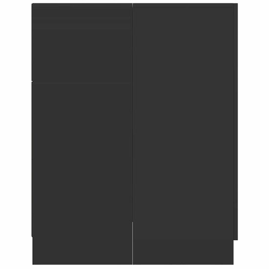 Wasmachinekast 71x71,5x91,5 cm zwart
