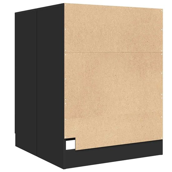 Wasmachinekast 71x71,5x91,5 cm zwart