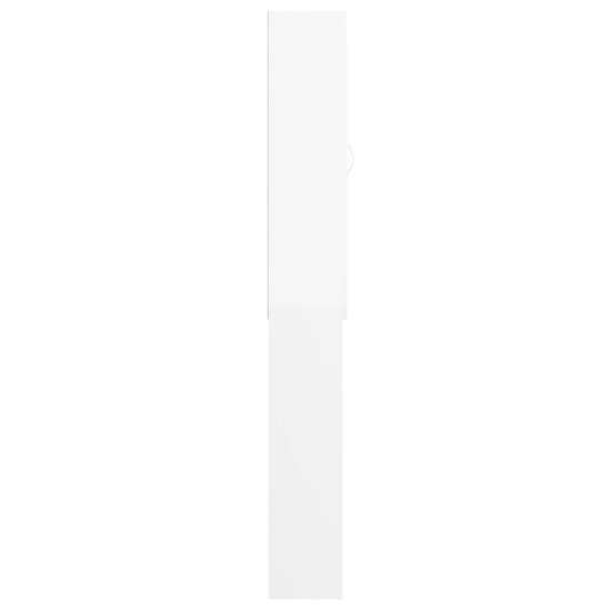 Wasmachinekast 64x25,5x190 cm wit