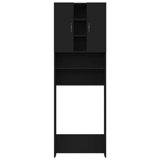 Wasmachinekast 64X25,5X190 Cm Zwart