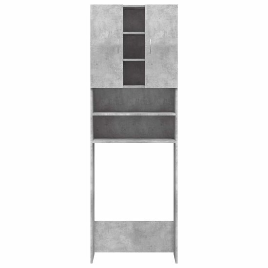 Wasmachinekast 64x25,5x190 cm betongrijs