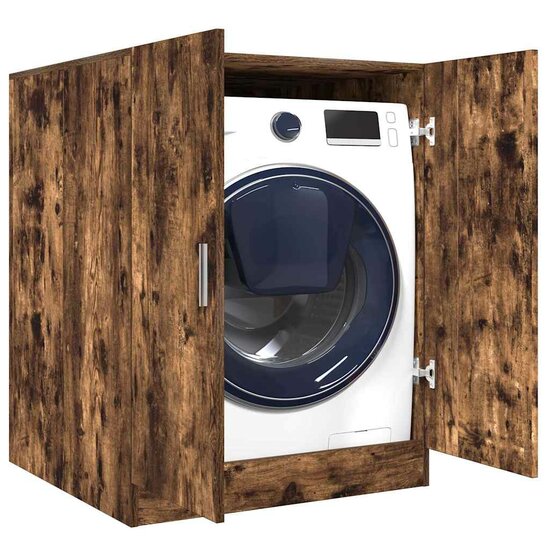 Wasmachinekast 71x71,5x91,5 cm gerookt eikenkleurig